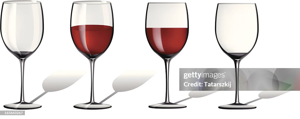 Red wine glasses.