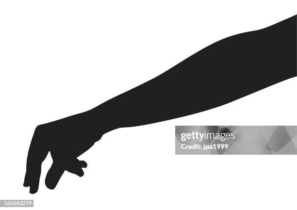 reaching hand - hand stealing stock illustrations