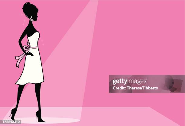 girly runway - ramp stock illustrations