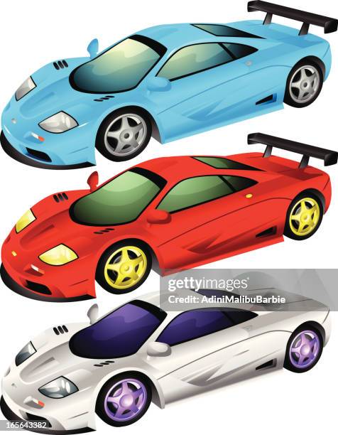 racecar set - race car white background stock illustrations