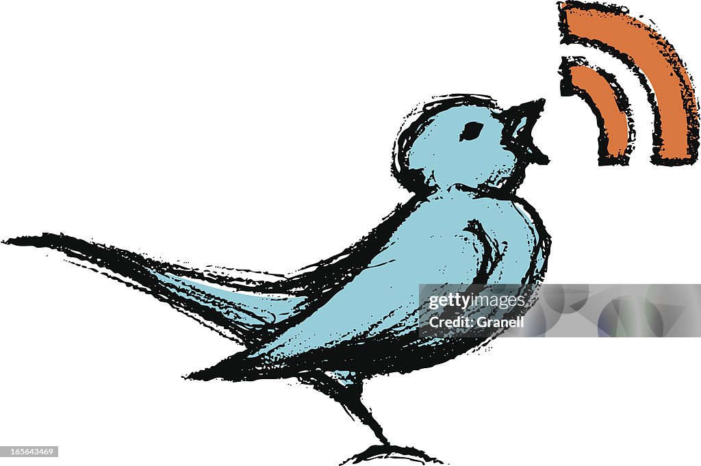Sketchy Tweeting Bird