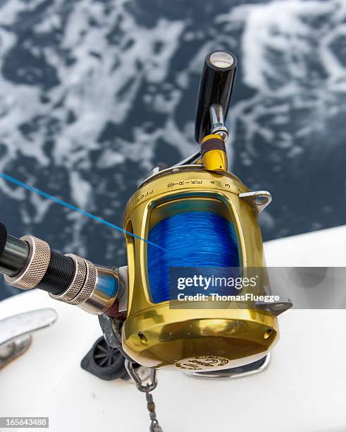 fishing reel - fishing reel stock pictures, royalty-free photos & images