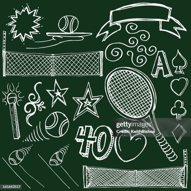 tennis - sport doodles - tennis net vector stock illustrations