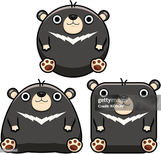 bear cartoon - black bear stock illustrations