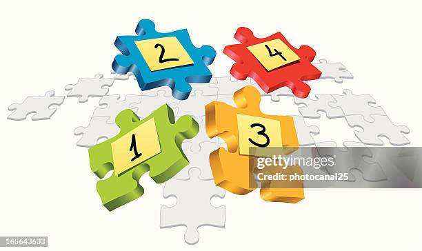 numbered options - choosing between two stock illustrations
