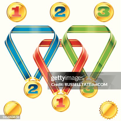 First Second Third Medals High-Res Vector Graphic - Getty Images