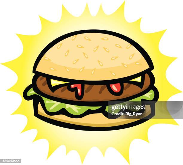 hamburger - bread roll restaurant stock illustrations