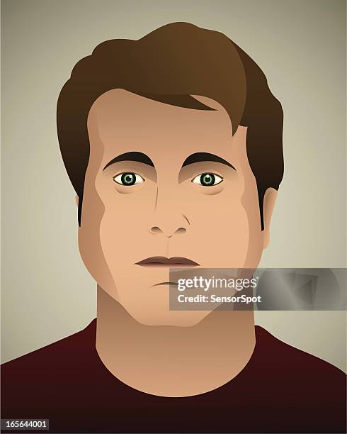 real man. - mug shot stock illustrations