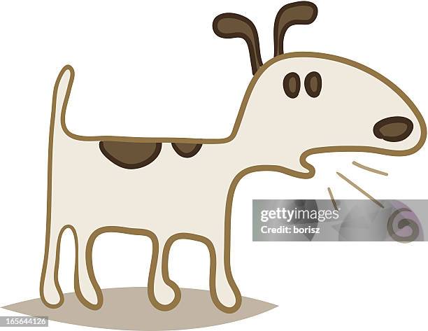 dog coughing - jack russell terrier stock illustrations