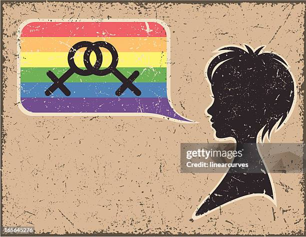 sexual identity - lesbian - pride flag background stock illustrations