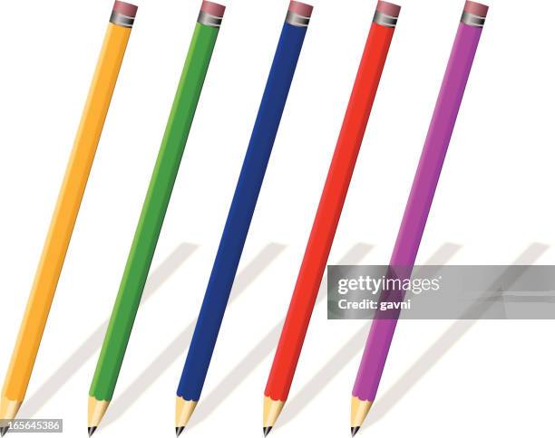 colored pencils - graphite stock illustrations