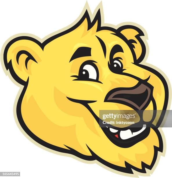 stockillustraties, clipart, cartoons en iconen met cougar mascot head - poema