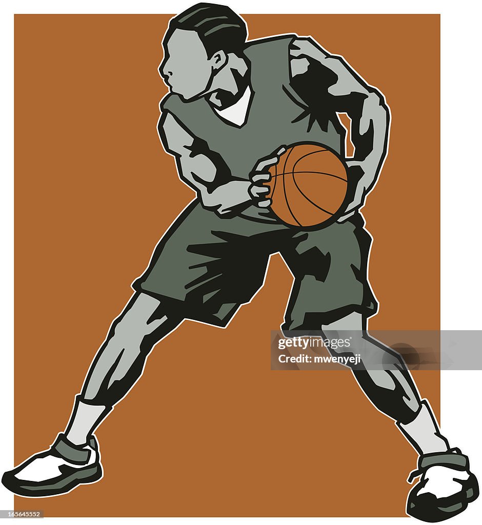 Illustration of a Professional Basketball point guard