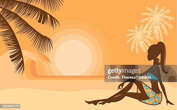 ilustrações de stock, clip art, desenhos animados e ícones de sol e do surfe - sarong