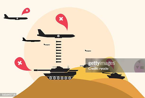 hate war - destroyed landscape stock illustrations