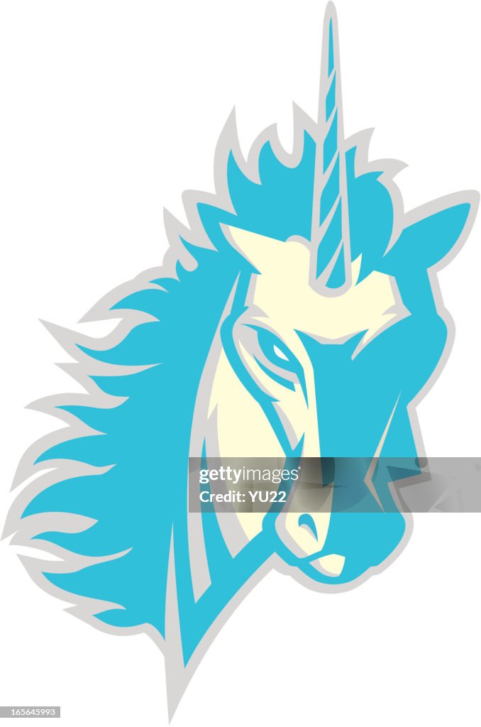 Unicorn head mascot 2