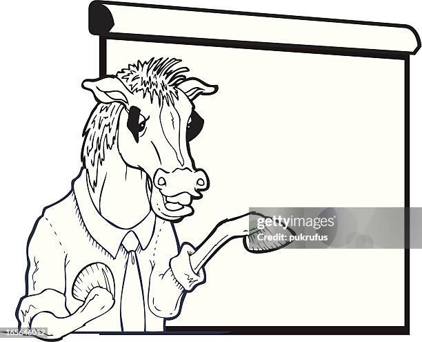 horse blinders presentation line art - blinder stock illustrations