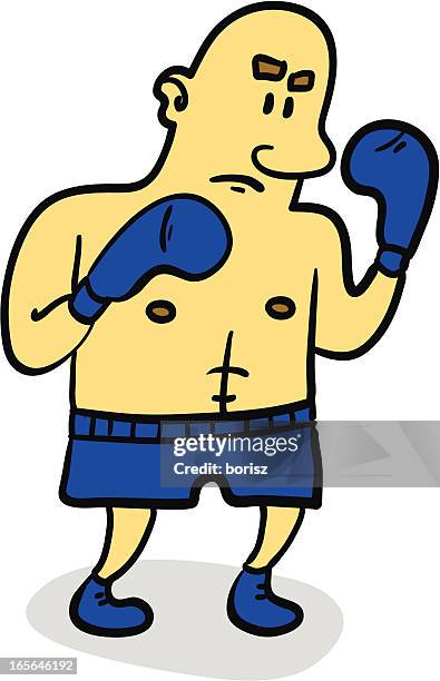 boxer - kickboxing class stock illustrations