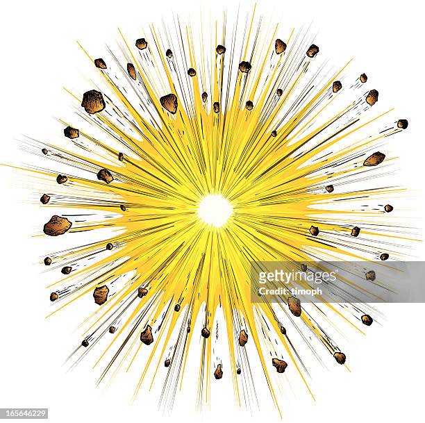 explosion on white - rubble explosion stock illustrations