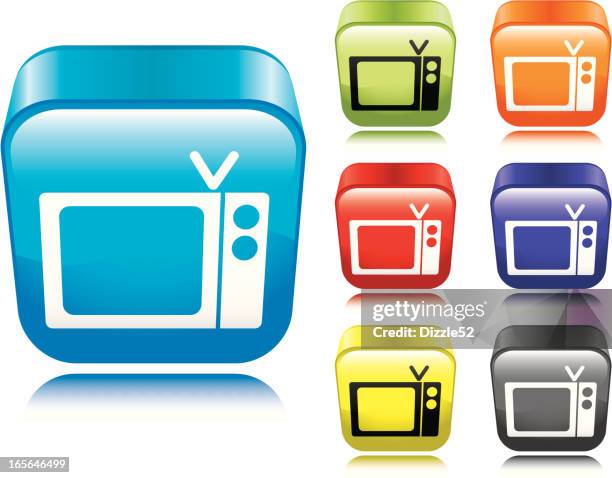 tv icon - cable tv stock illustrations