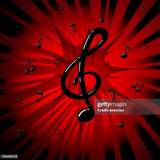 pop music - quarter note stock illustrations