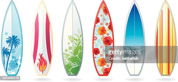 ilustrações, clipart, desenhos animados e ícones de pranchas de surfe - cultura do havaí