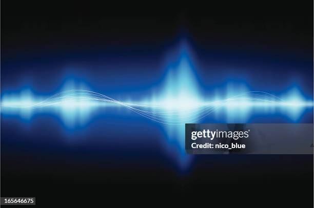 sound waves - oscillare stock illustrations