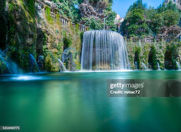 beautiful fountain - tivoli stock pictures, royalty-free photos & images