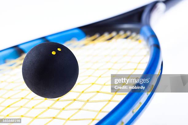 squash racquetball and racket - squash racquet stockfoto's en -beelden