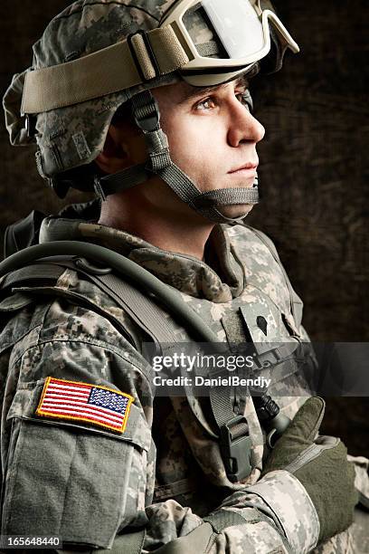 american soldier - american-soldier-profile stock pictures, royalty-free photos & images