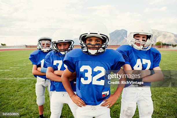 team captains - american football team stock pictures, royalty-free photos & images
