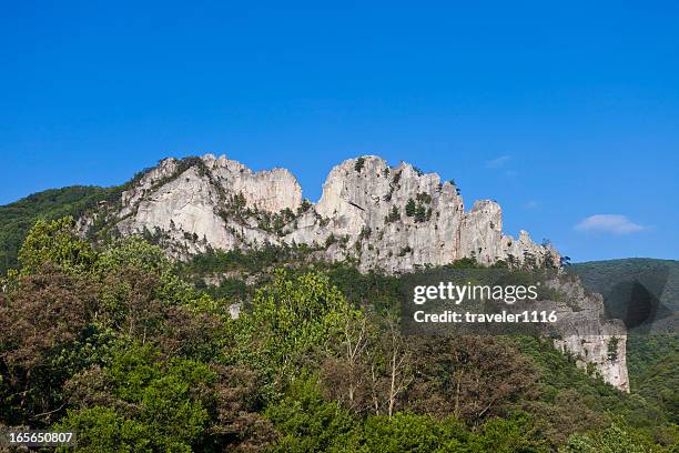 seneca rocks in west virginia, usa - monongahela national forest stock pictures, royalty-free photos & images