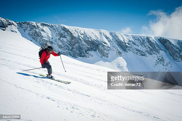 skifahrer gehen ski - la grave stock-fotos und bilder