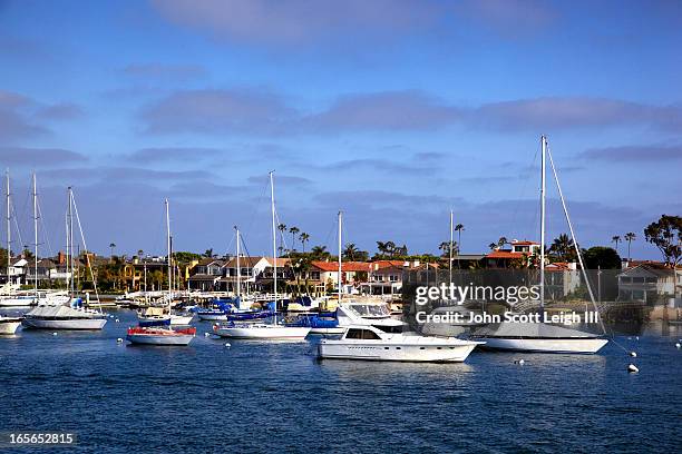 yachten in newport beach, kalifornien - newport beach california stock-fotos und bilder