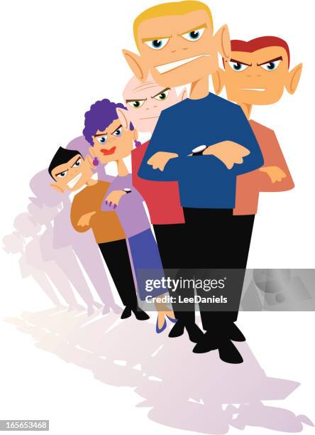 ilustrações de stock, clip art, desenhos animados e ícones de fila mulher irritada - cliente irritado