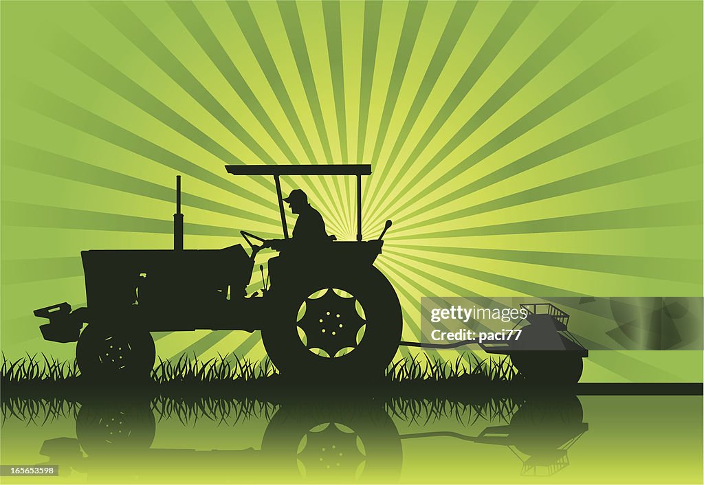 Tractor Silhouette (Vector)