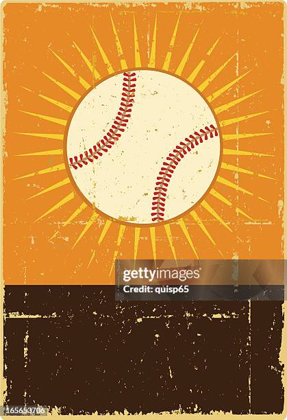 stockillustraties, clipart, cartoons en iconen met baseball banner - honkbal teamsport