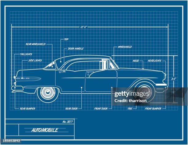 ilustraciones, imágenes clip art, dibujos animados e iconos de stock de bosquejo de automóviles - mechanical drawing car