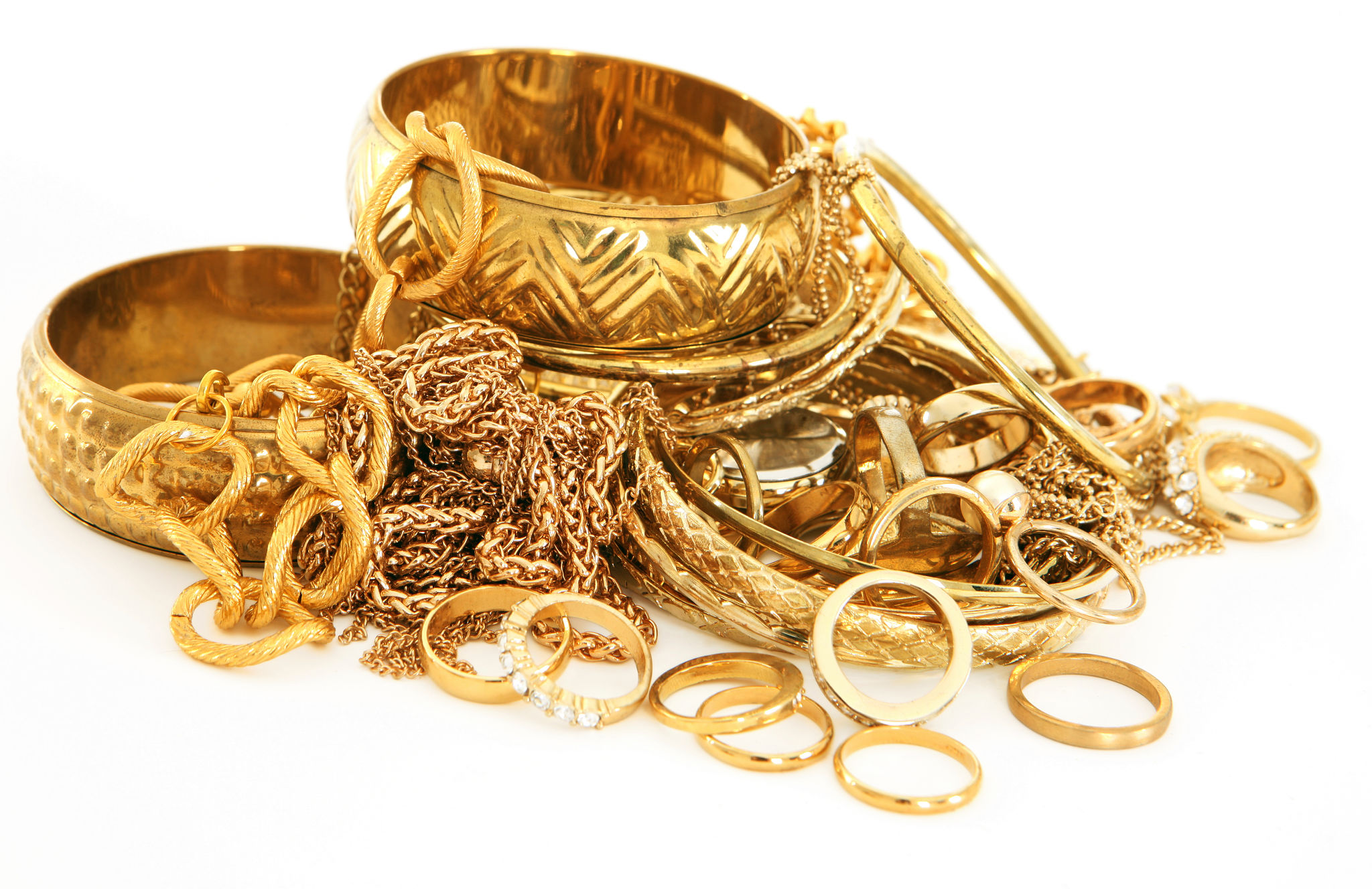 wearing gold jewellery
