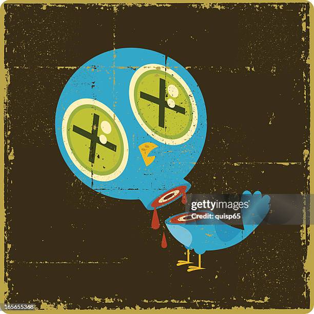 dead blue bird - dead bird vector stock illustrations