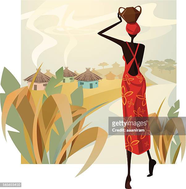 miss africa - africa stock illustrations