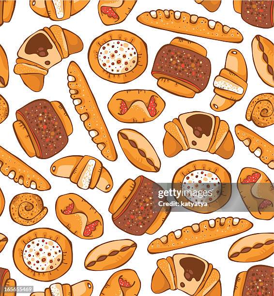 seamless pattern of baking - golden delicious apple stock illustrations