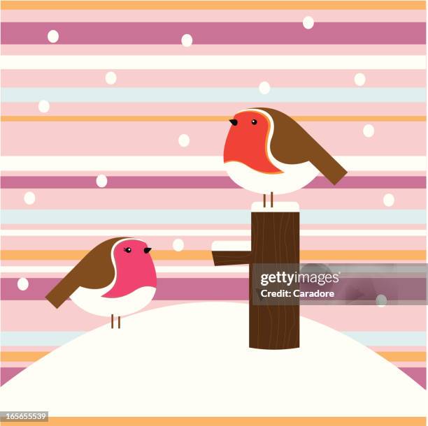 rocking robins - robin stock illustrations