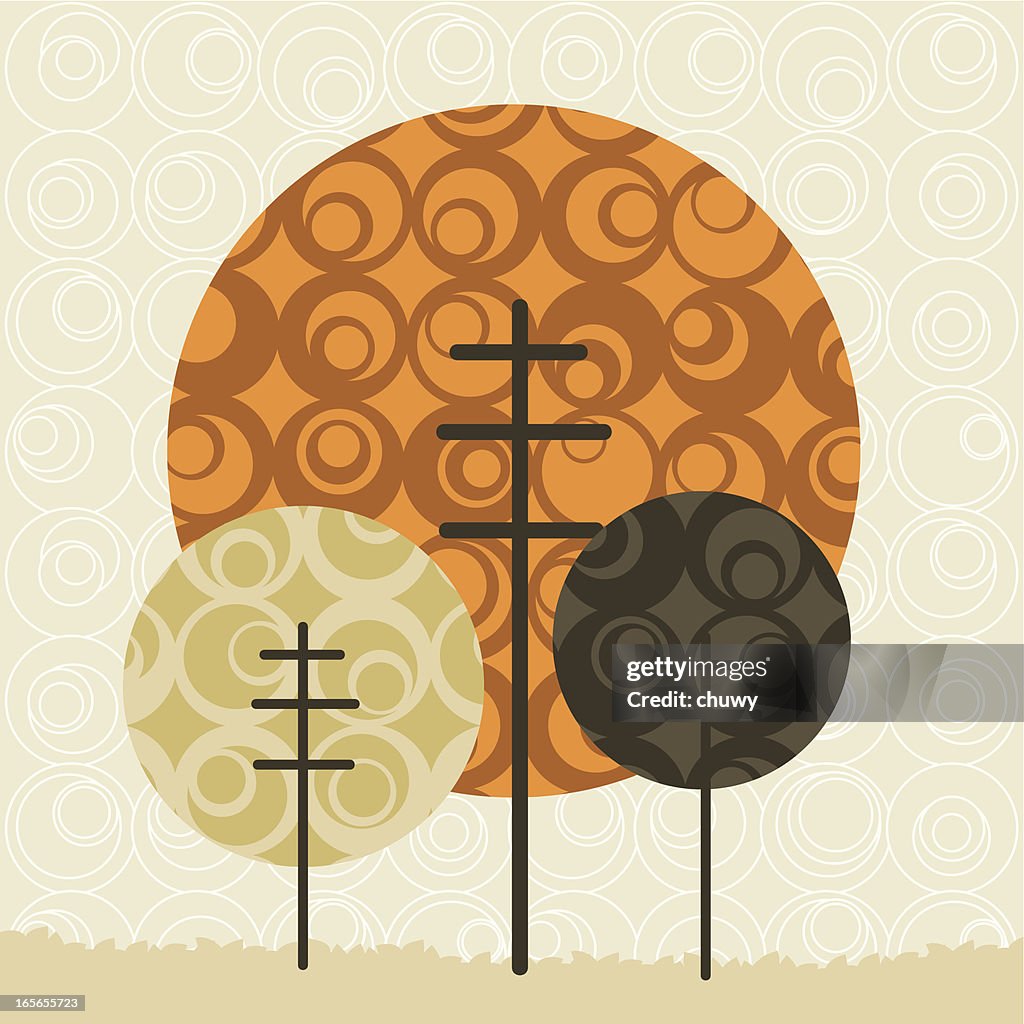 Retro Trees High-Res Vector Graphic - Getty Images