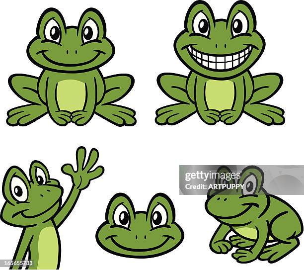 cartoon frogs - frog stock illustrations