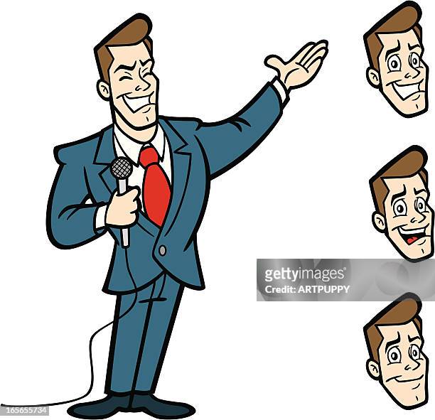 game show guy - television host stock illustrations