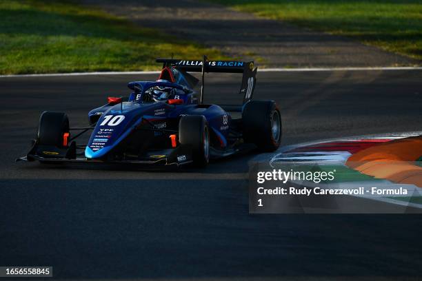 Franco Colapinto of Argentina and MP Motorsport drives on track during the Round 10:Monza Feature race of the Formula 3 Championship at Autodromo...