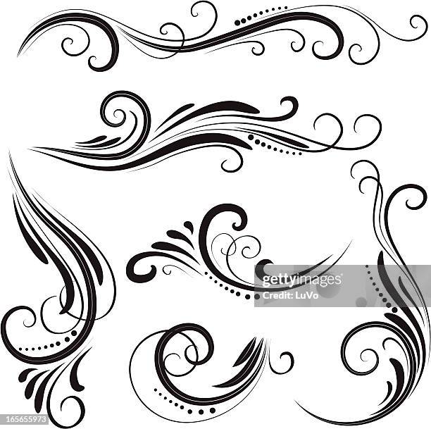 curves - baroque stock illustrations