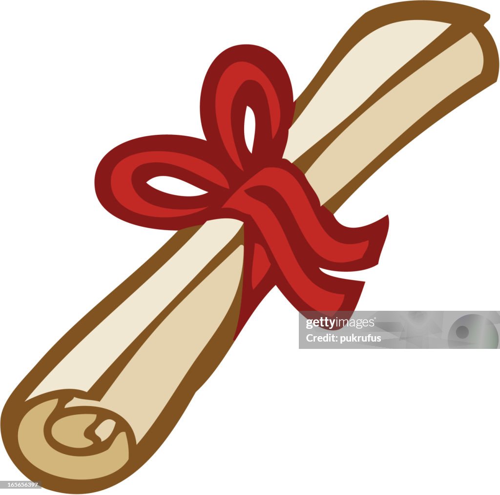 Graduation Scroll Tied With A Ribbon High-Res Vector Graphic - Getty Images