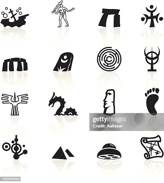 ilustrações, clipart, desenhos animados e ícones de preto símbolos-mistérios - círculo nas plantações